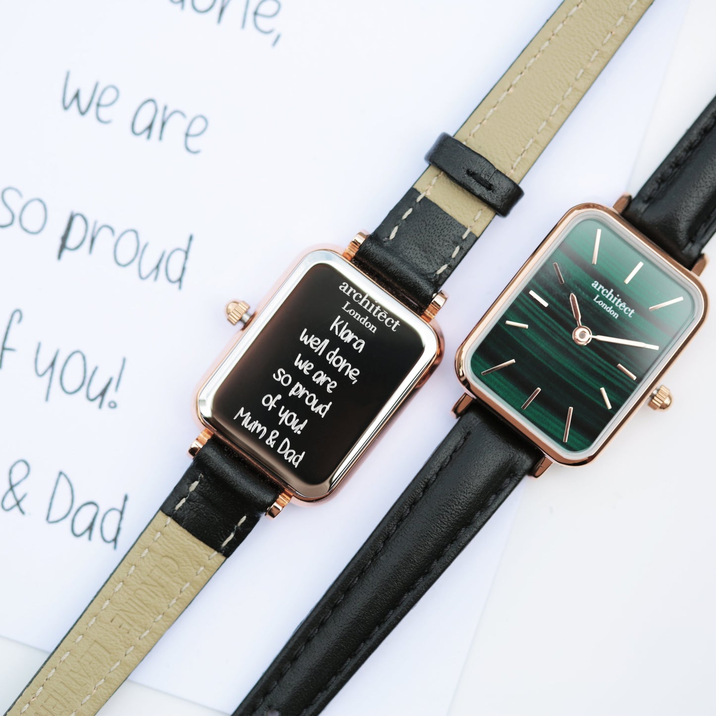 Ladies ArchitÄ“ct Lille - Pine Green - Handwriting Engraving - Wear We Met