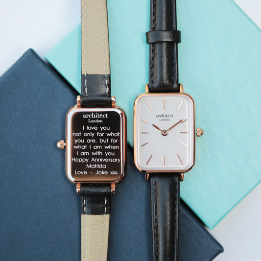 Ladies ArchitÄ“ct Lille - Brilliant White - Modern Font Engraving - Wear We Met