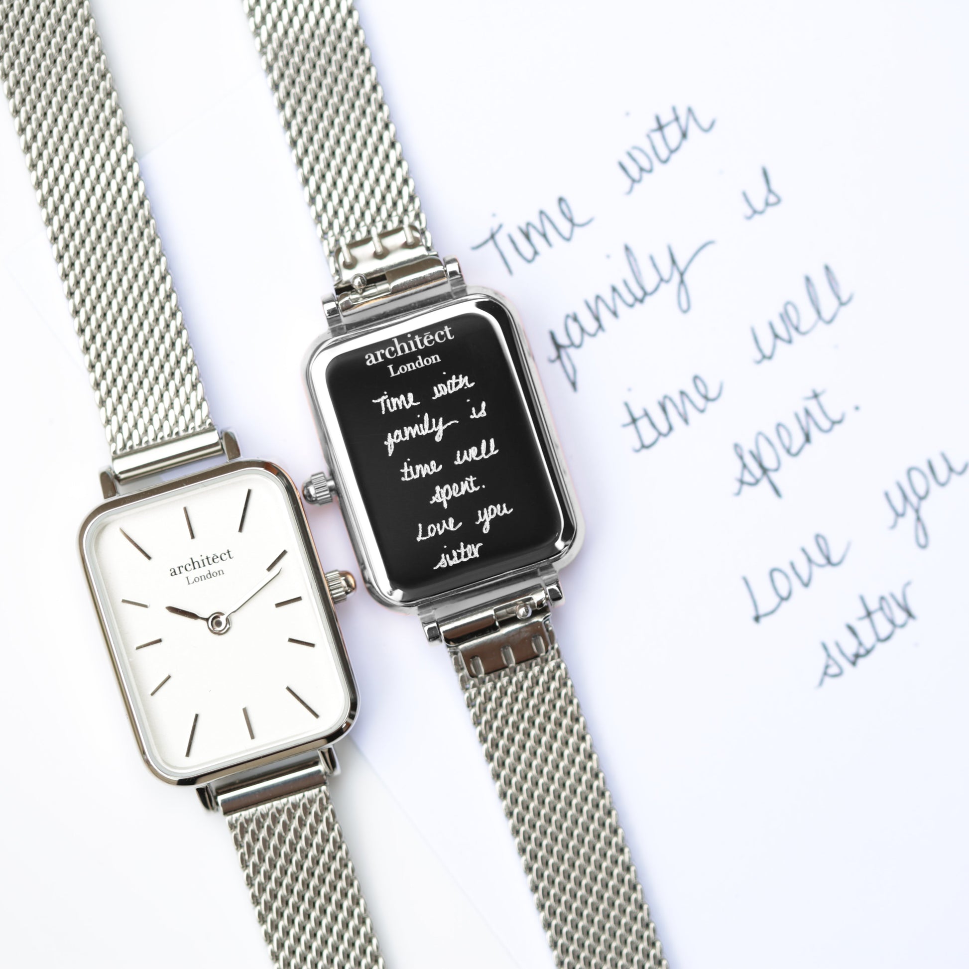 Ladies ArchitÄ“ct Lille - Cloud Silver - Handwriting Engraving - Wear We Met
