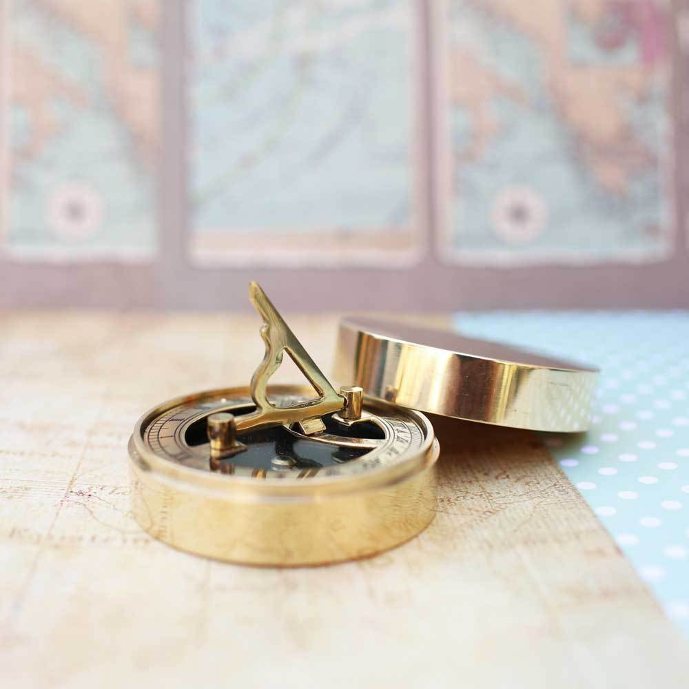 Personalised Nautical Sundial Compass - Wear We Met