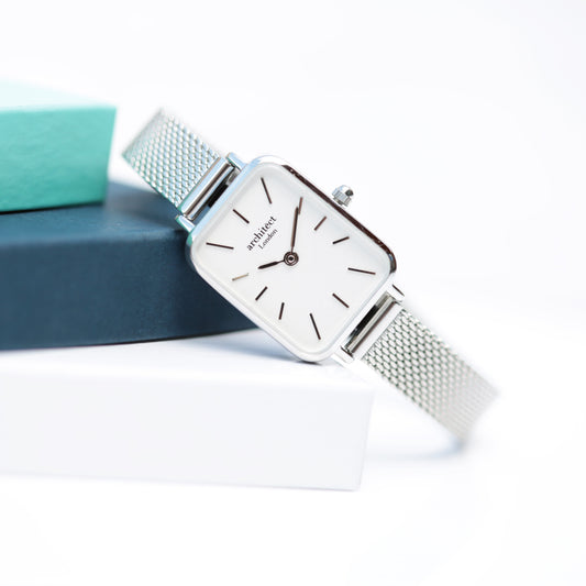 Ladies ArchitÄ“ct Lille - Cloud Silver - Handwriting Engraving - Wear We Met